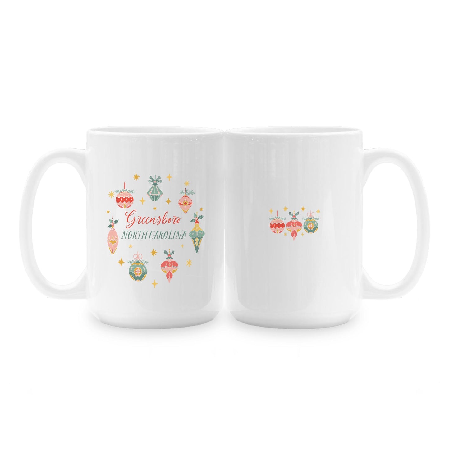 15oz Coffee Mug White-Ornament Gems