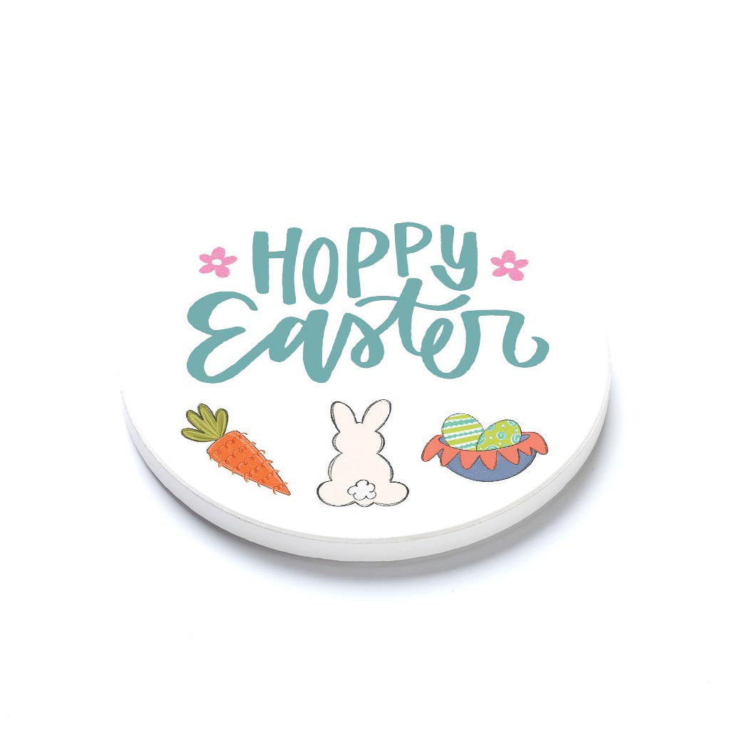 Ceramic Round Coaster-Hoppy Easter