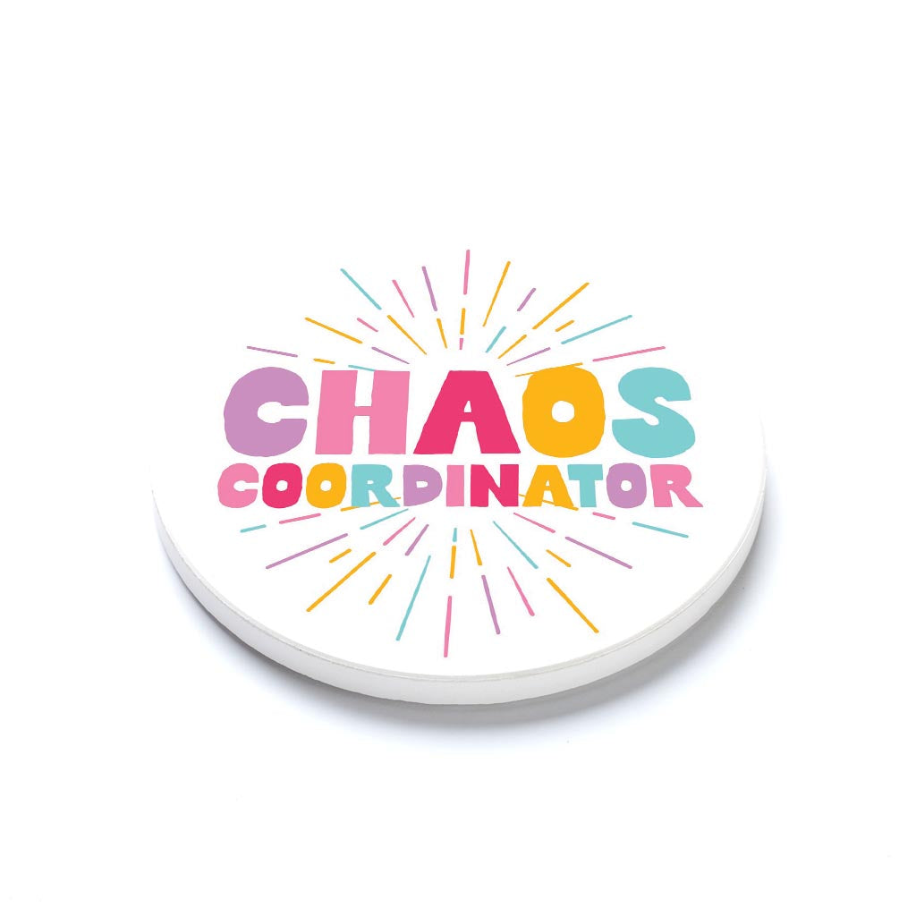 Ceramic Round Coaster-Chaos Coordinator -1