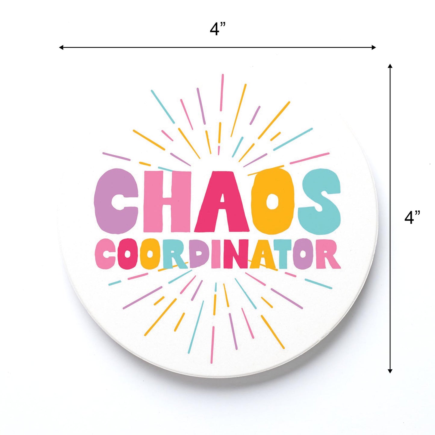 Ceramic Round Coaster-Chaos Coordinator -3