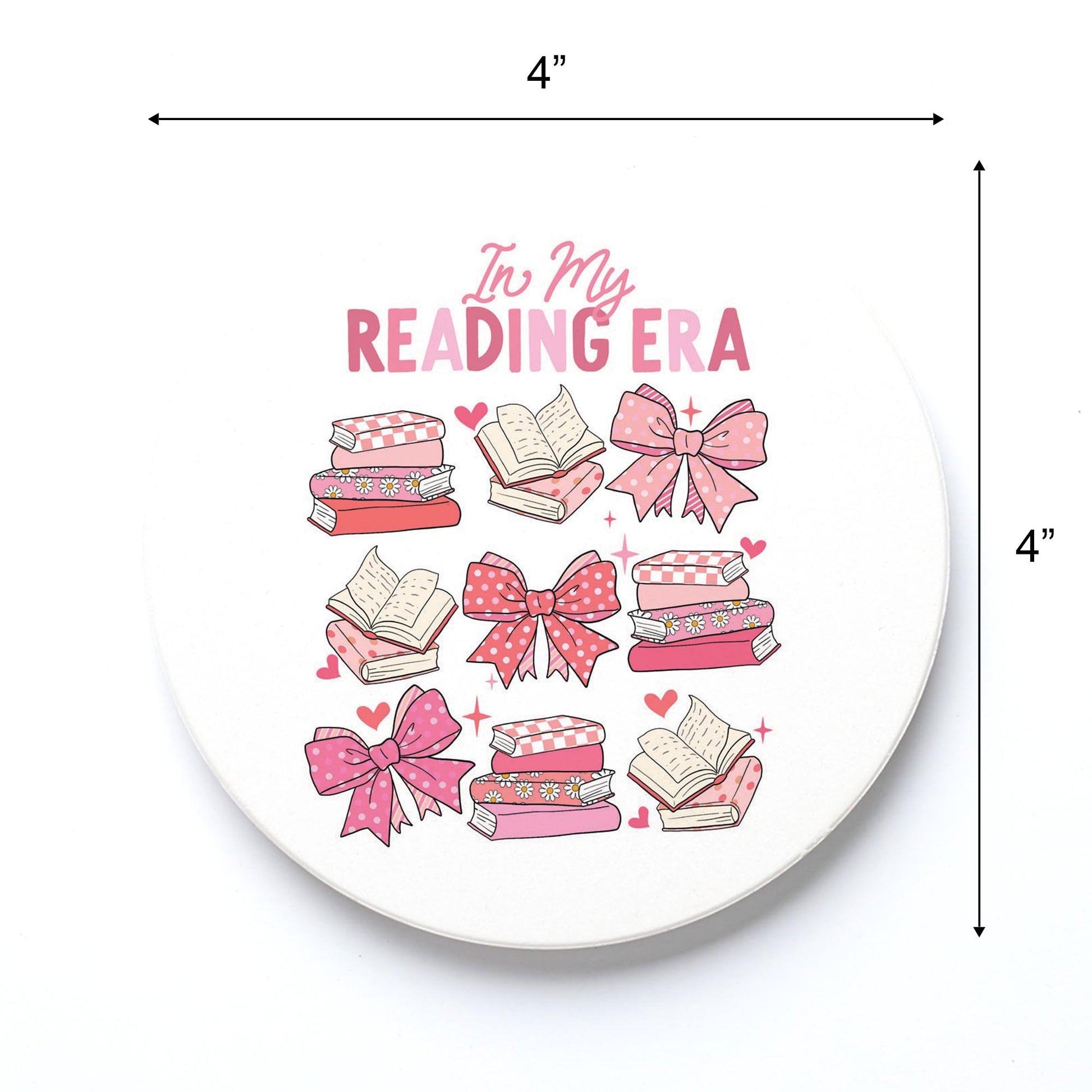 Ceramic Round Coaster-In My Reading Era -3