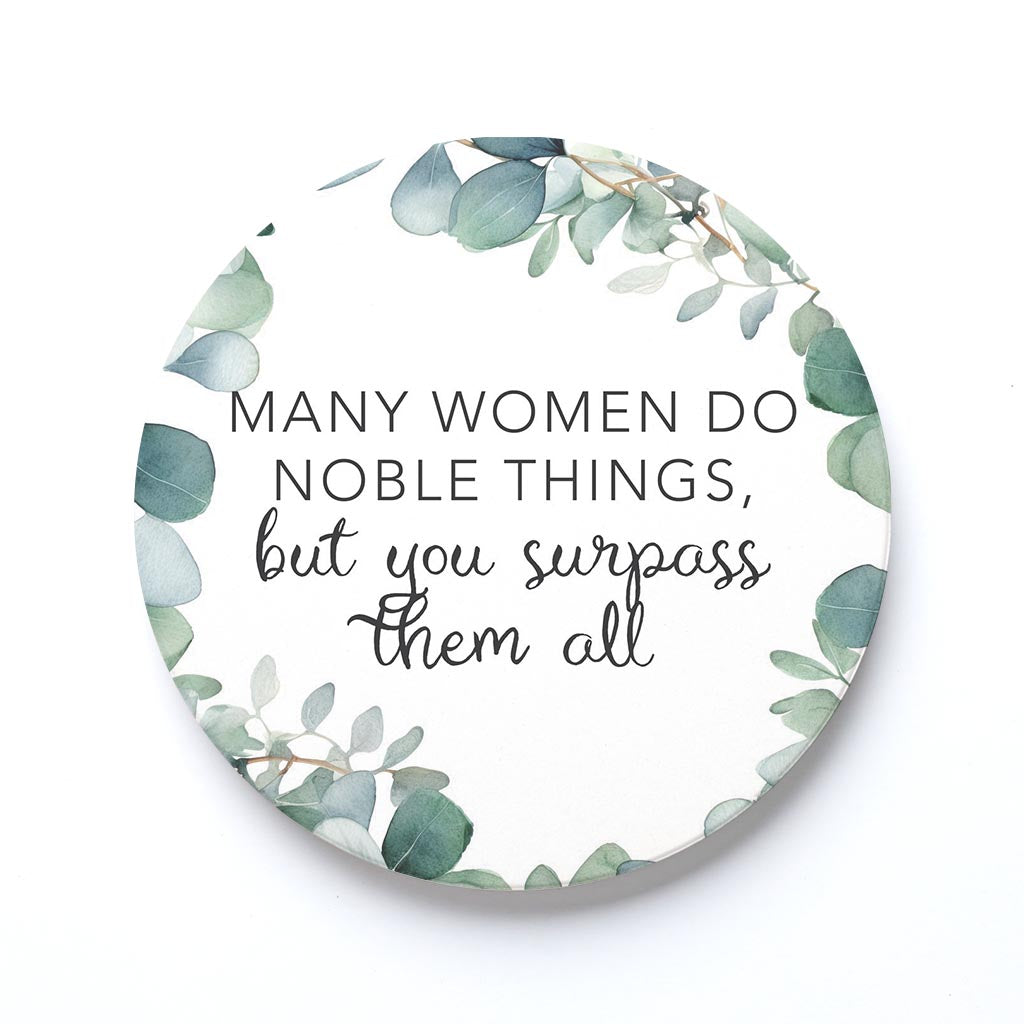 Ceramic Round Coaster-You Surpass Them All -0