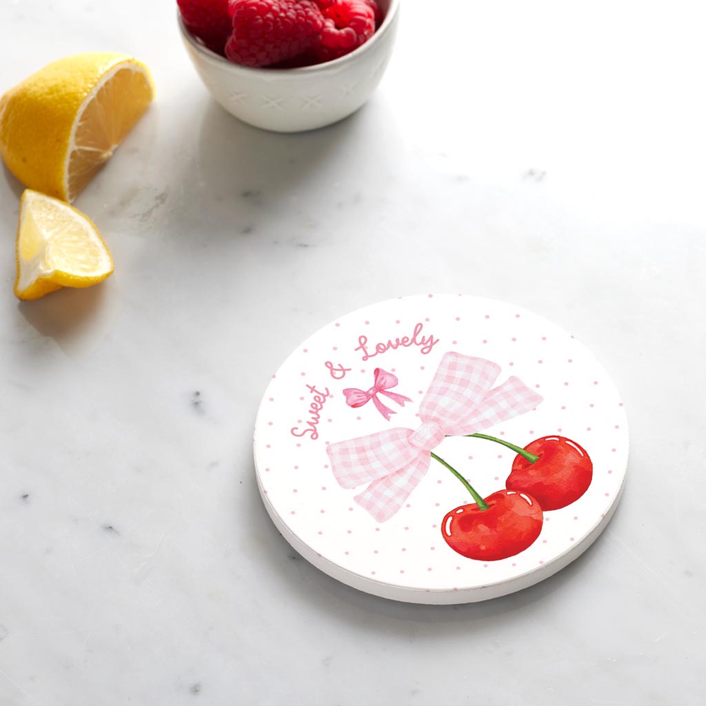 Ceramic Round Coaster-Sweet & Lovely