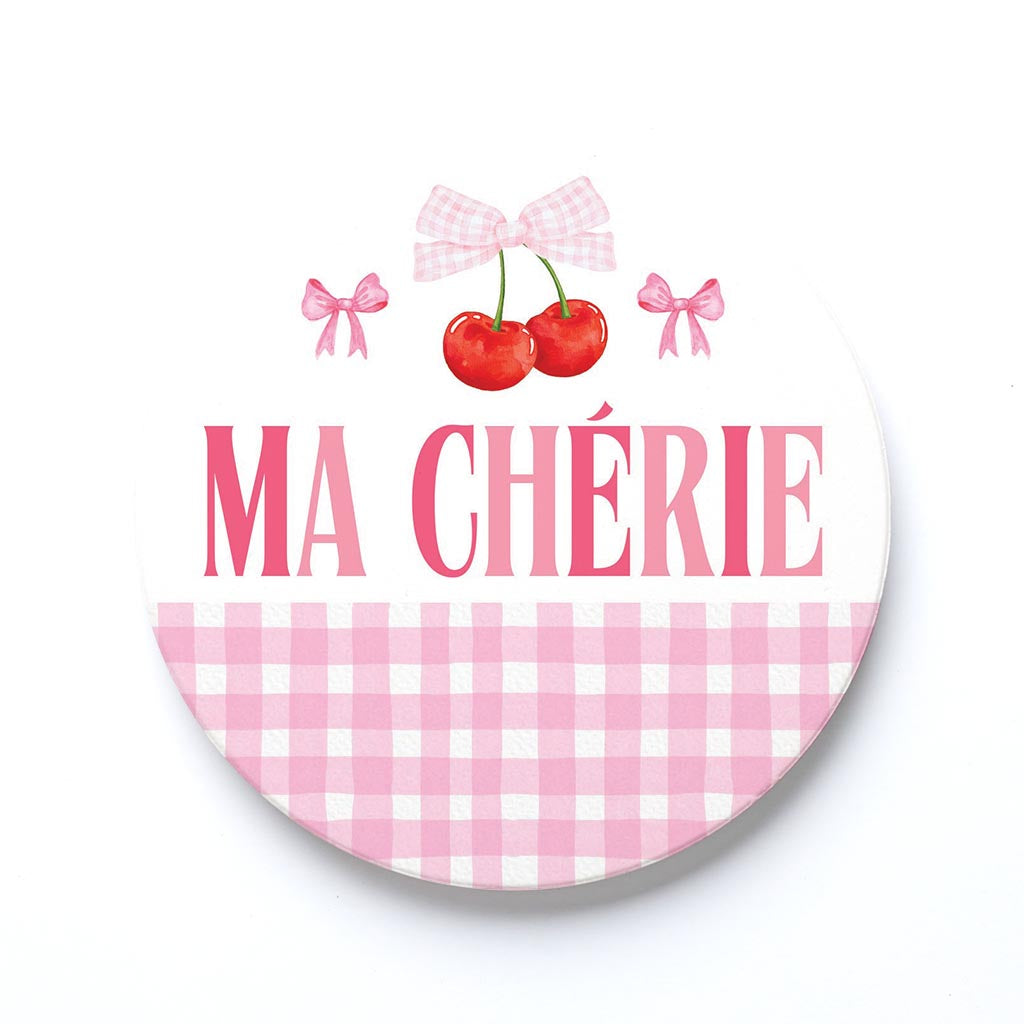 Ceramic Round Coaster-Ma Chérie