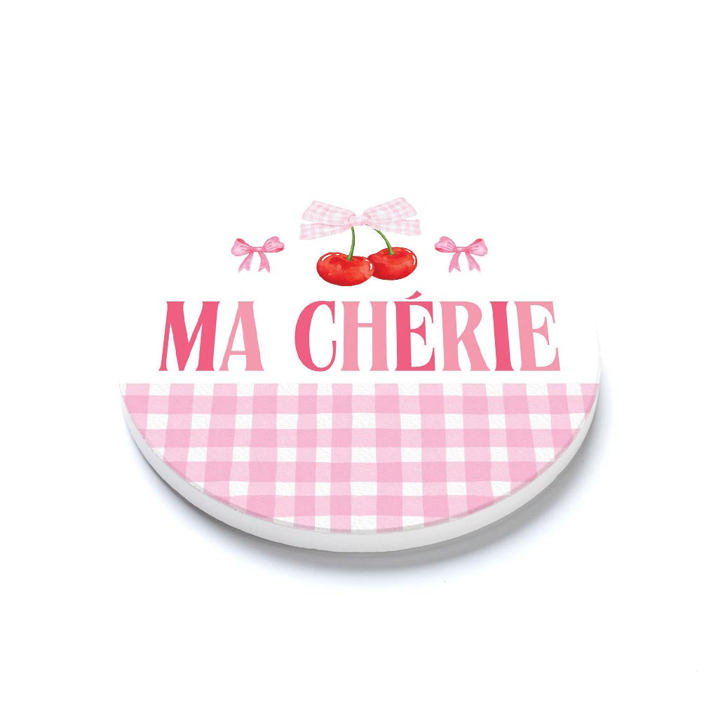 Ceramic Round Coaster-Ma Chérie