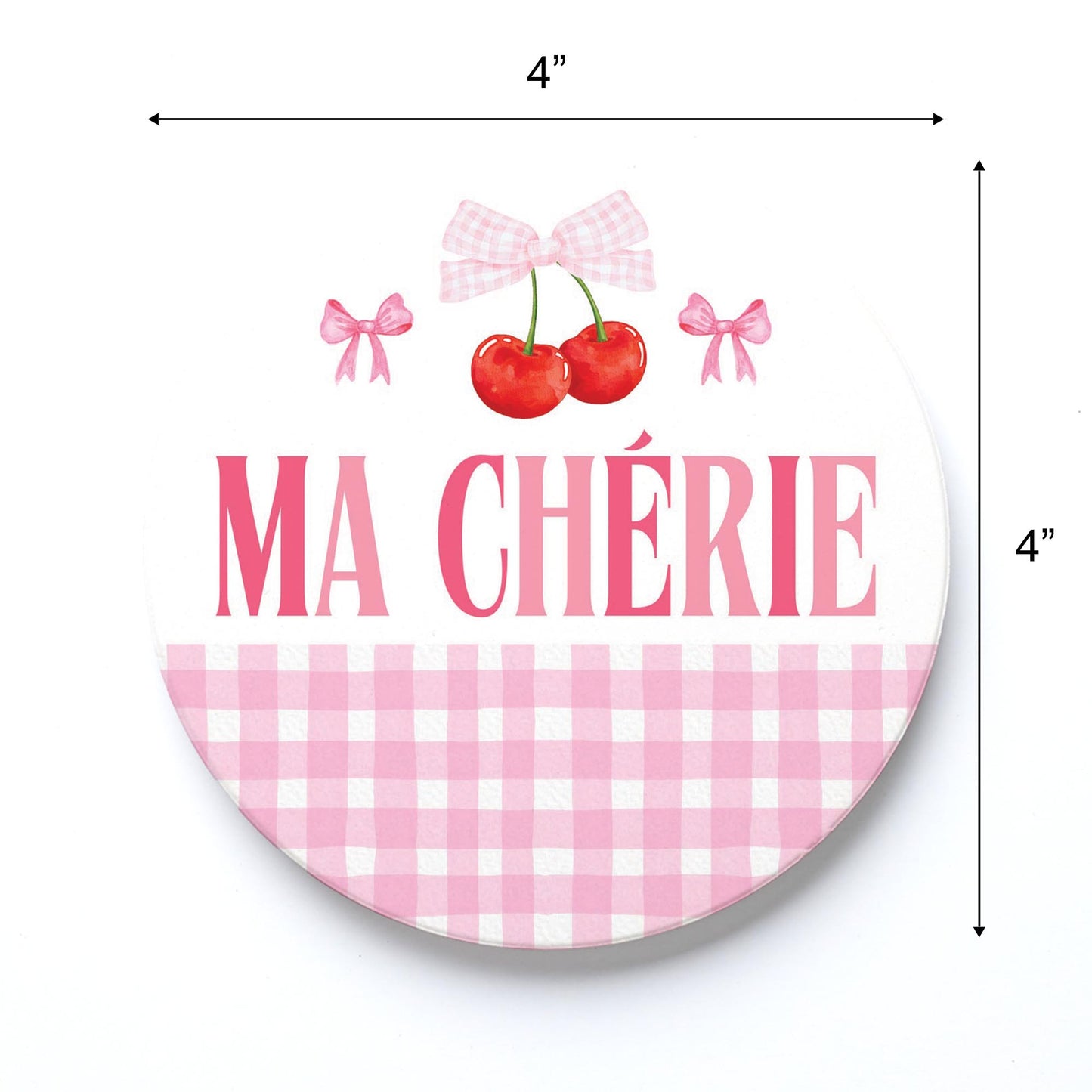 Ceramic Round Coaster-Ma Chérie