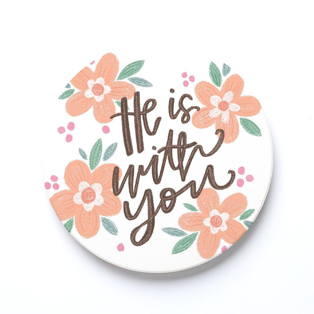 Ceramic Round Coaster-He Is With You