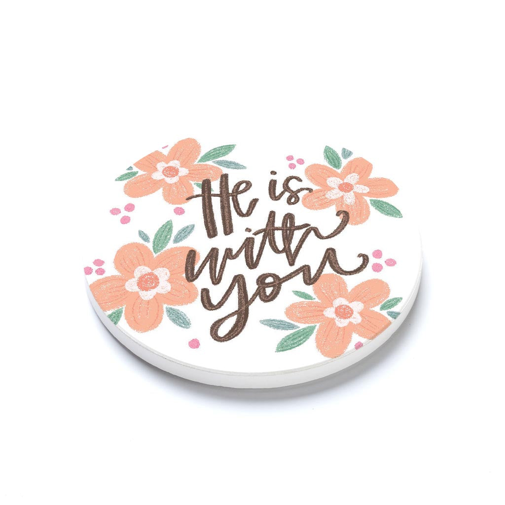 Ceramic Round Coaster-He Is With You