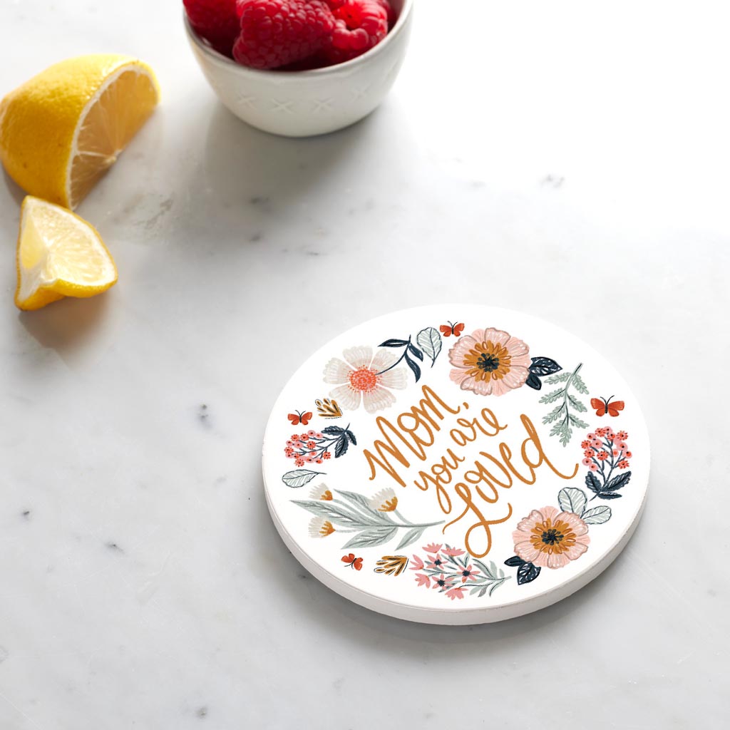 Ceramic Round Coaster-Pretty Things Loved