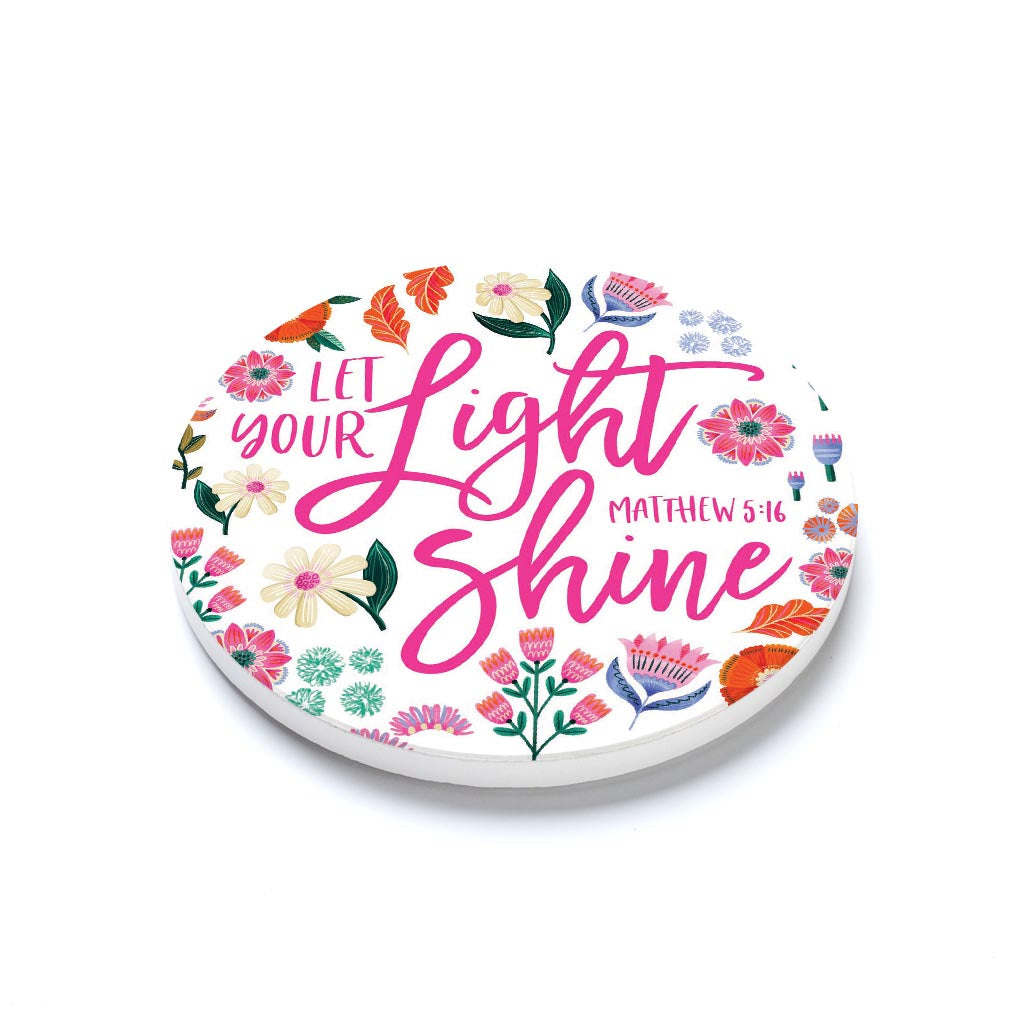 Ceramic Round Coaster-Radiant Hope Let Your Light Shine -1
