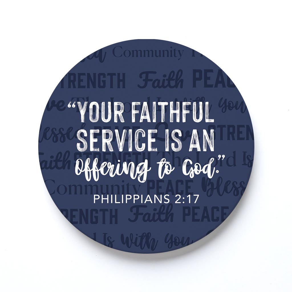 Ceramic Round Coaster-An Offerning To God -0