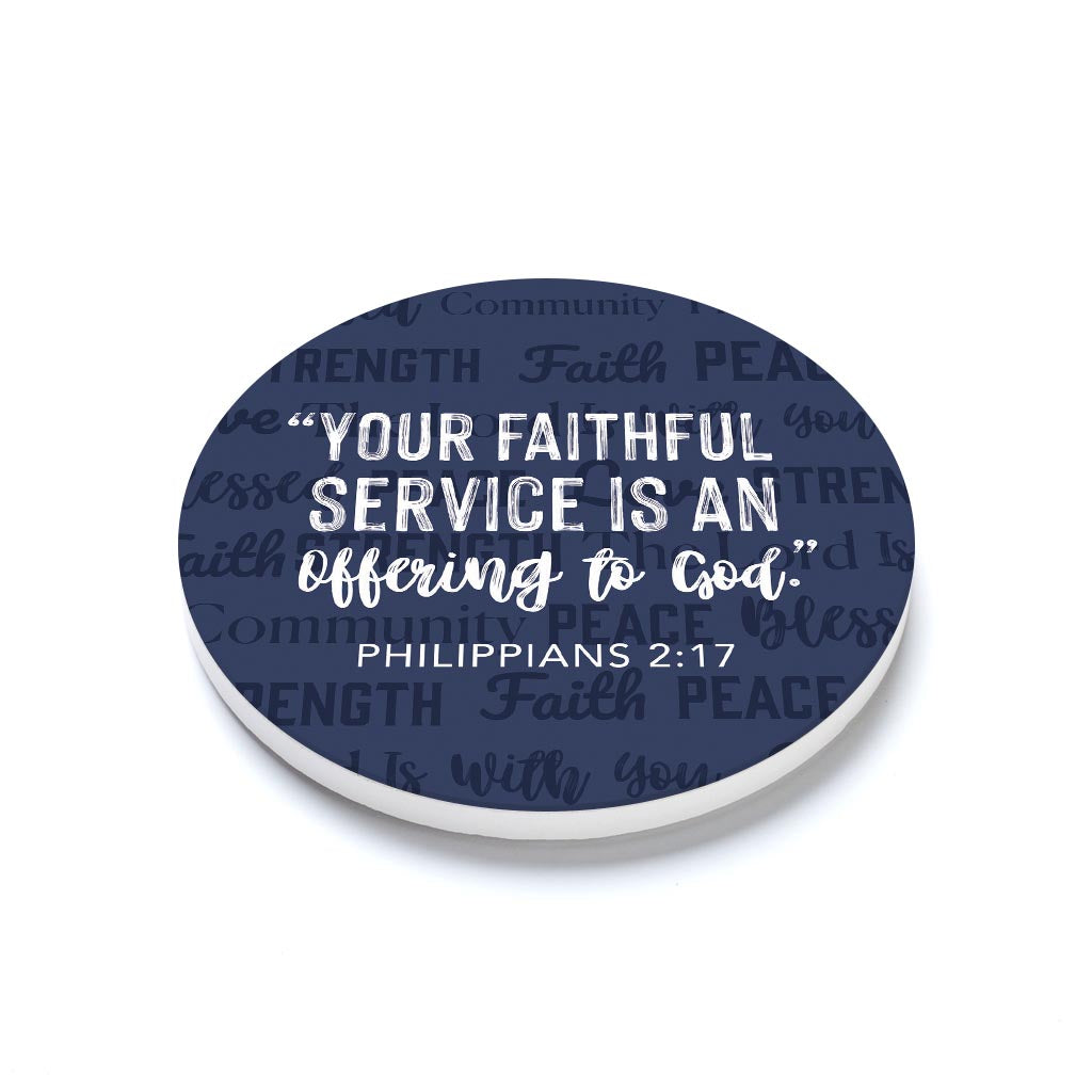 Ceramic Round Coaster-An Offerning To God -1