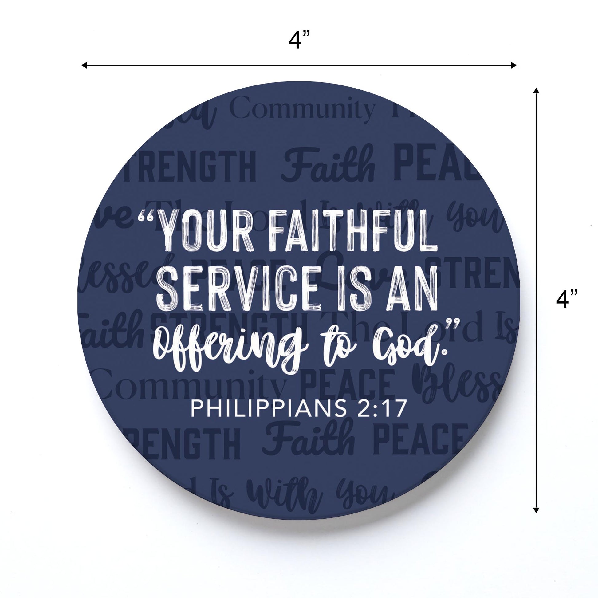 Ceramic Round Coaster-An Offerning To God -3