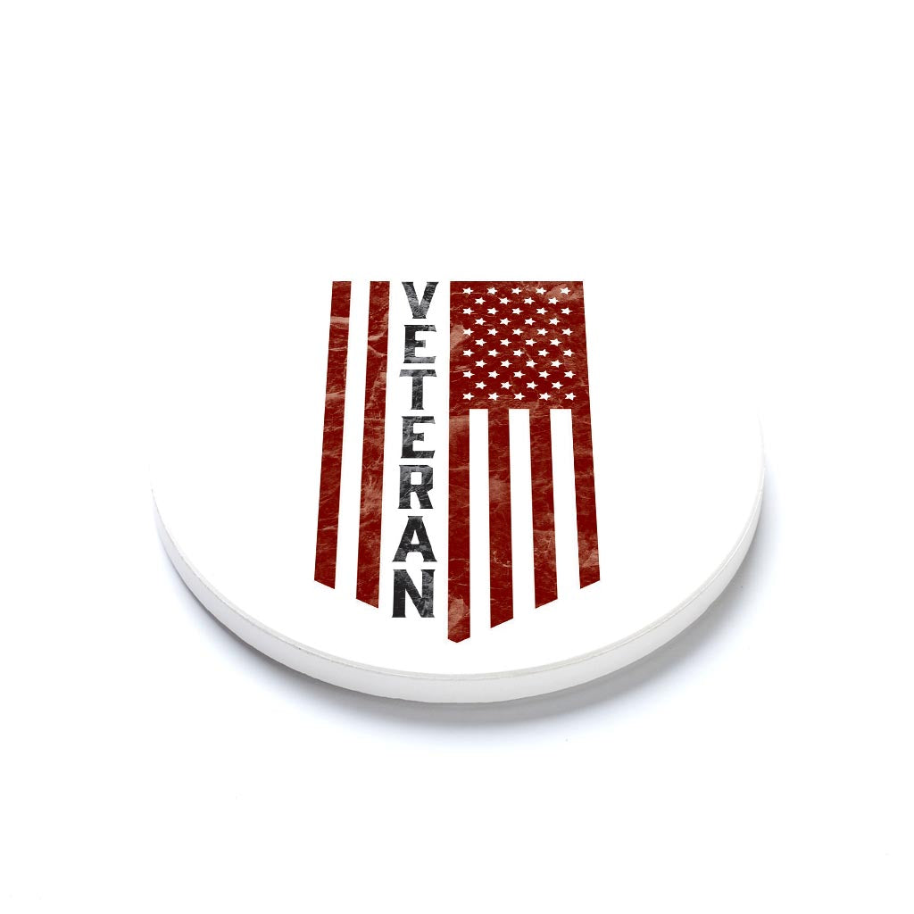 Ceramic Round Coaster-Military Veteran -1