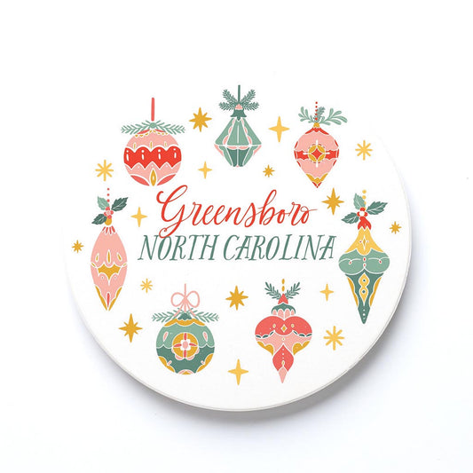 Ceramic Round Coaster-Ornament Gems