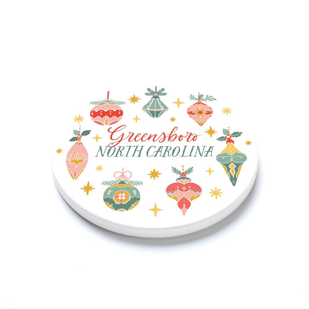 Ceramic Round Coaster-Ornament Gems