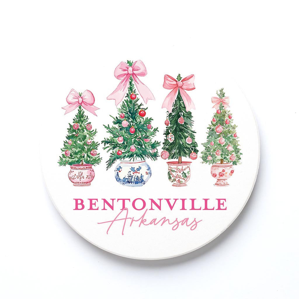 Ceramic Round Coaster-Love+Local Blush & Baubles - A Grand Millennial Christmas -0