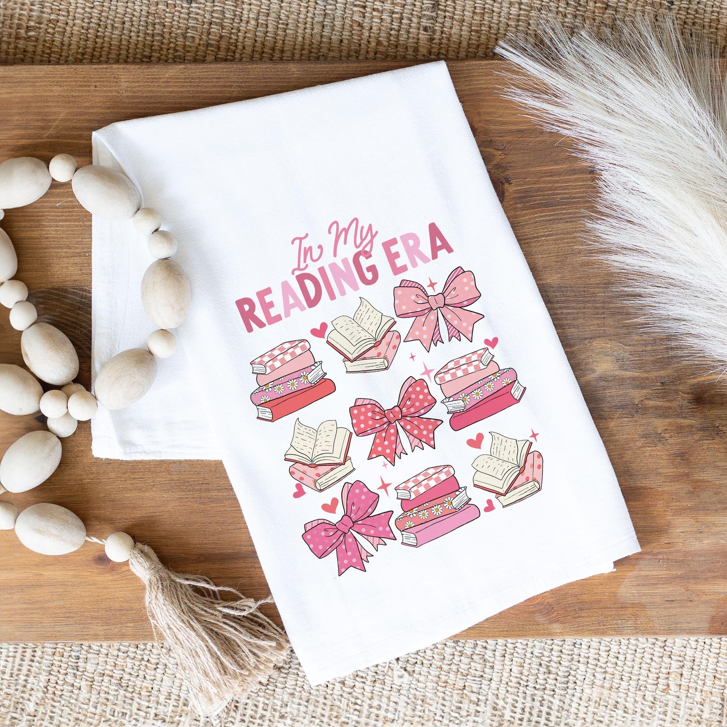 Cotton Tea Towel White-In My Reading Era -1