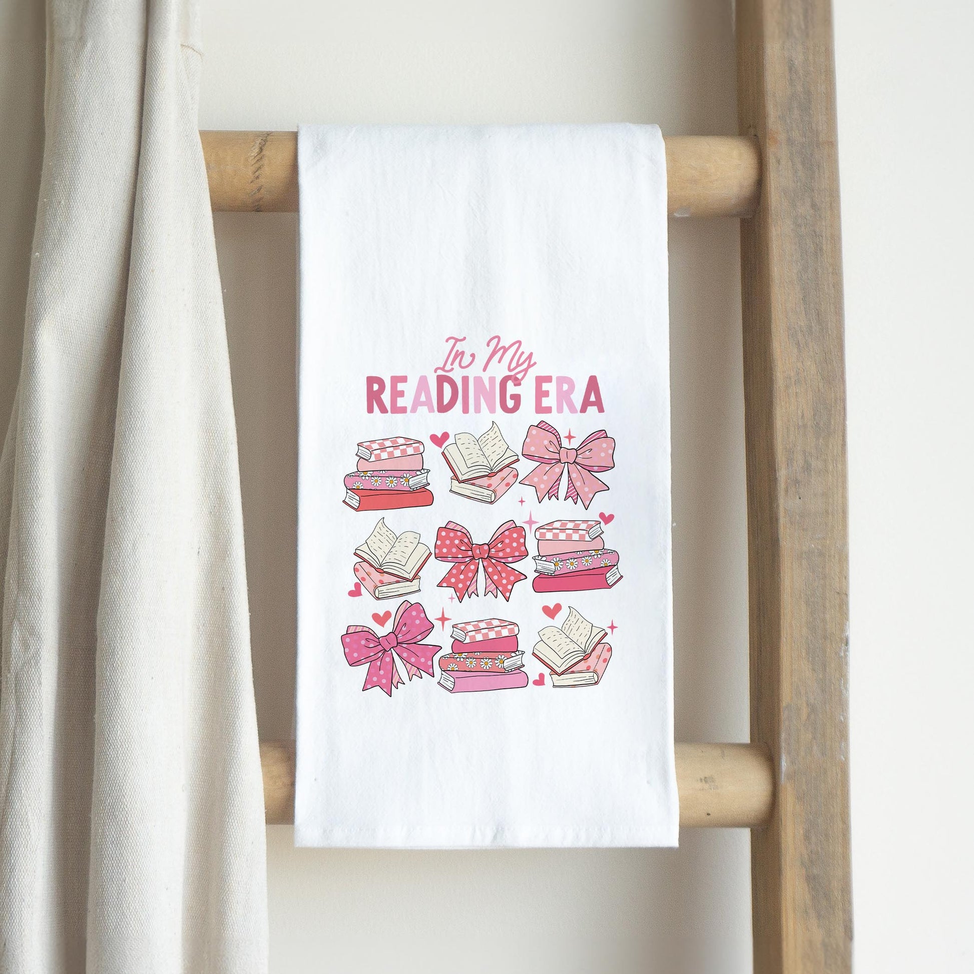 Cotton Tea Towel White-In My Reading Era -2