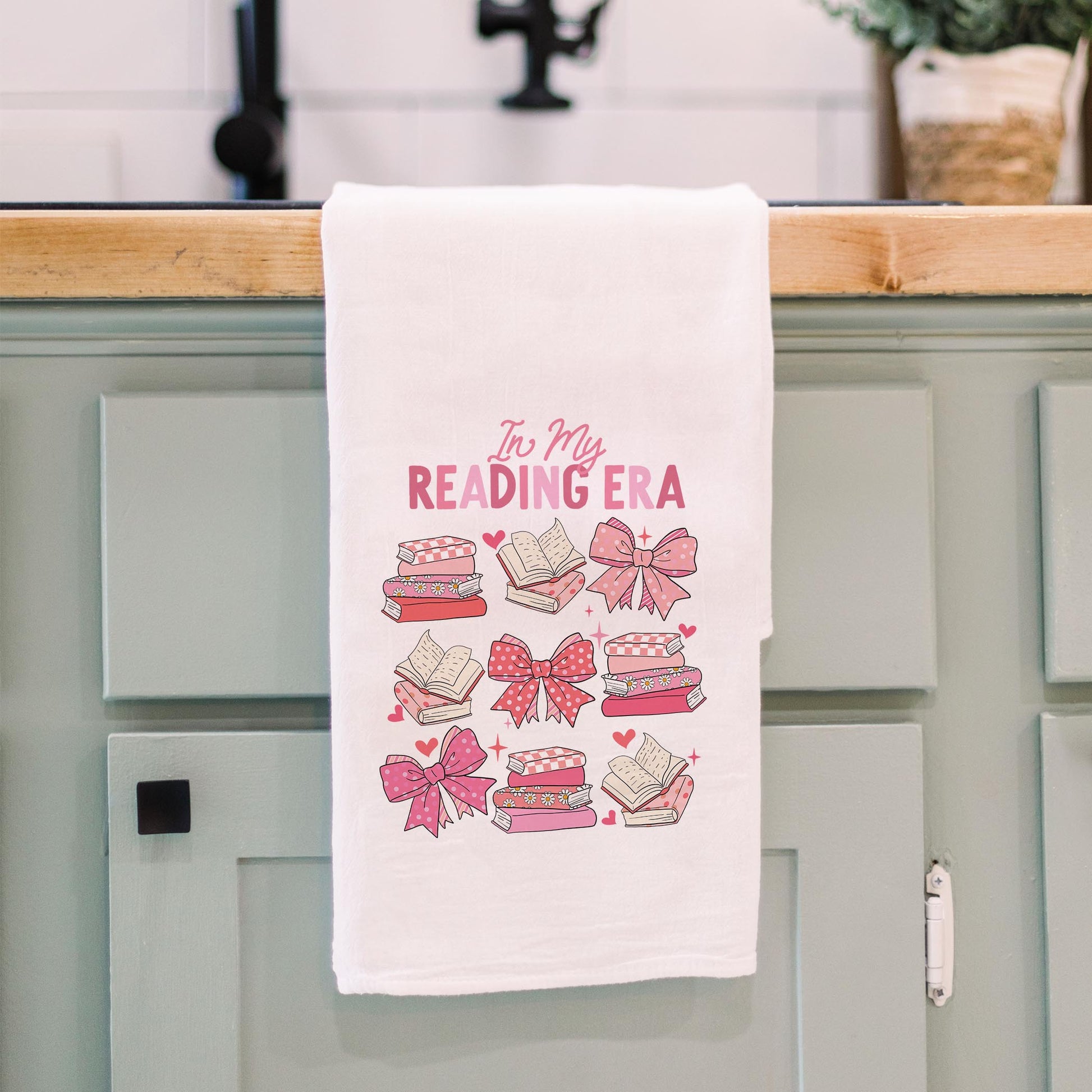 Cotton Tea Towel White-In My Reading Era -3