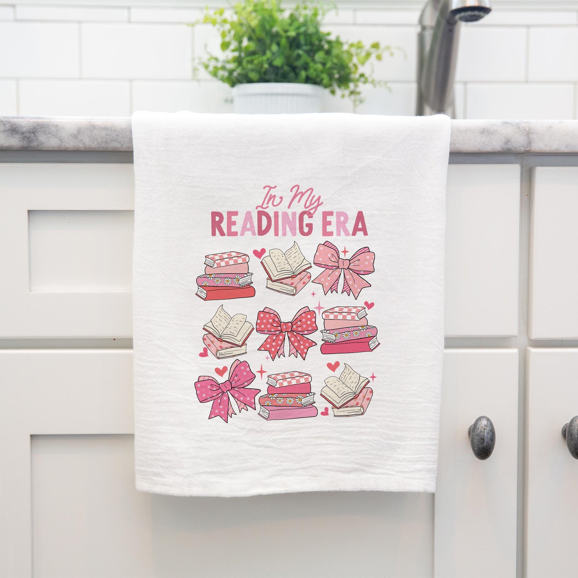 Cotton Tea Towel White-In My Reading Era -4