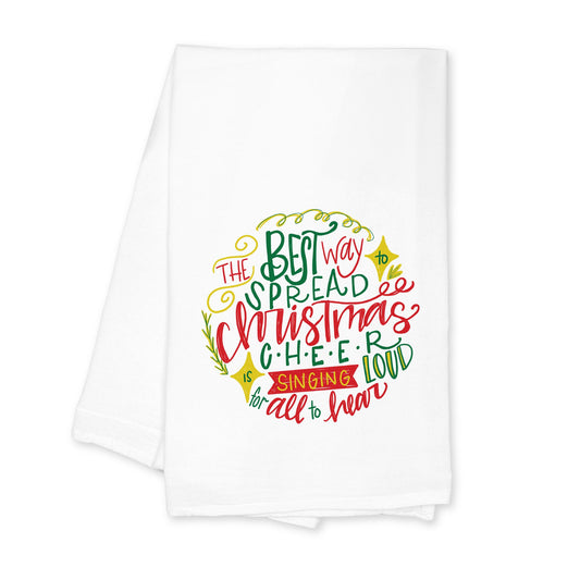 Cotton Tea Towel White-Best Way To Spread Christmas Cheer