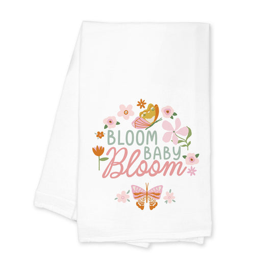 Cotton Tea Towel White-Spring Bloom Baby Bloom