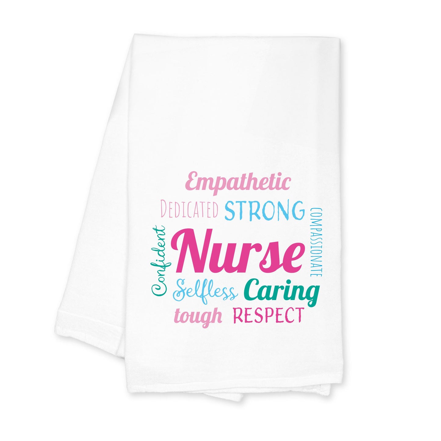 Cotton Tea Towel White-Nursing Words