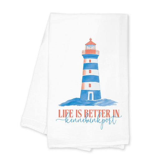 Cotton Tea Towel White-Love+Local New England Tides -0