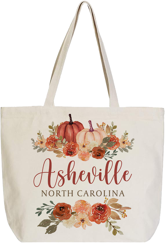 Love+Local Canvas Tote Bag | Fall & Harvest Pumpkins