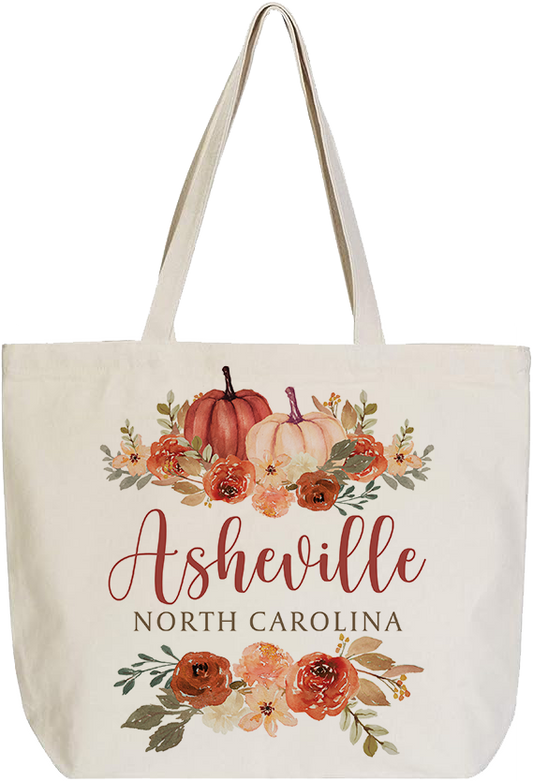 Love+Local Canvas Tote Bag | Fall & Harvest Pumpkins