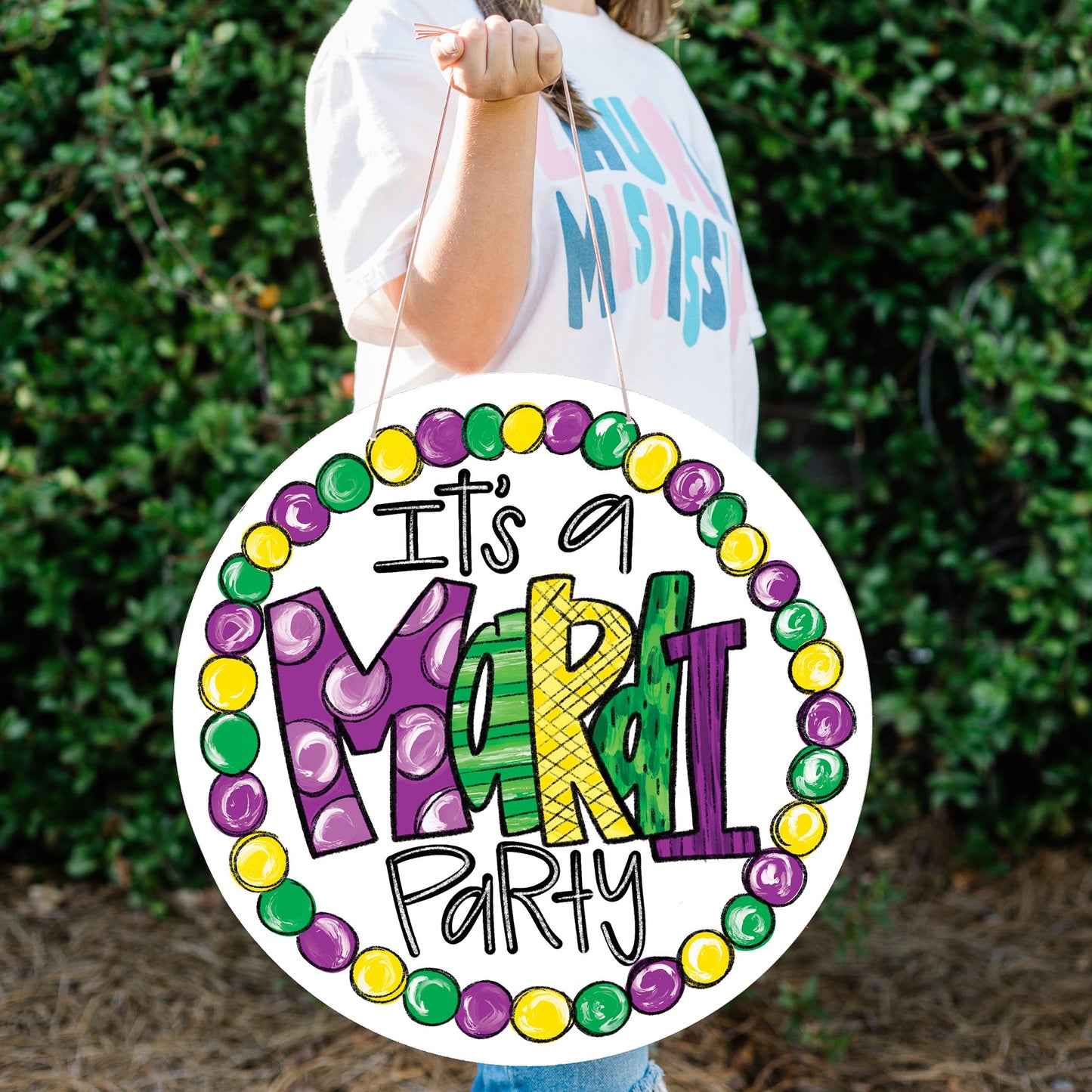 20" Door Hanger-Mardi Gras Mardi Party