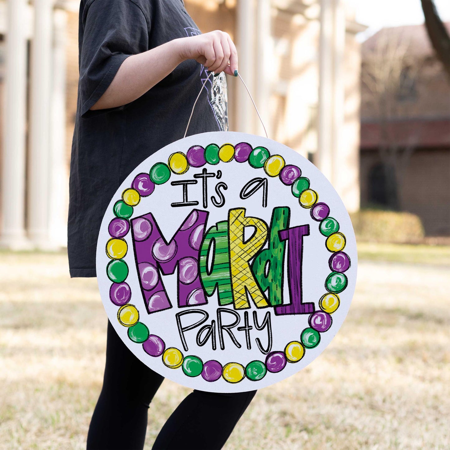 20" Door Hanger-Mardi Gras Mardi Party