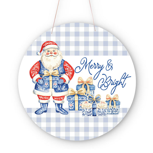 20" Door Hanger-Blue Noel - A Grand Millennial Christmas -0