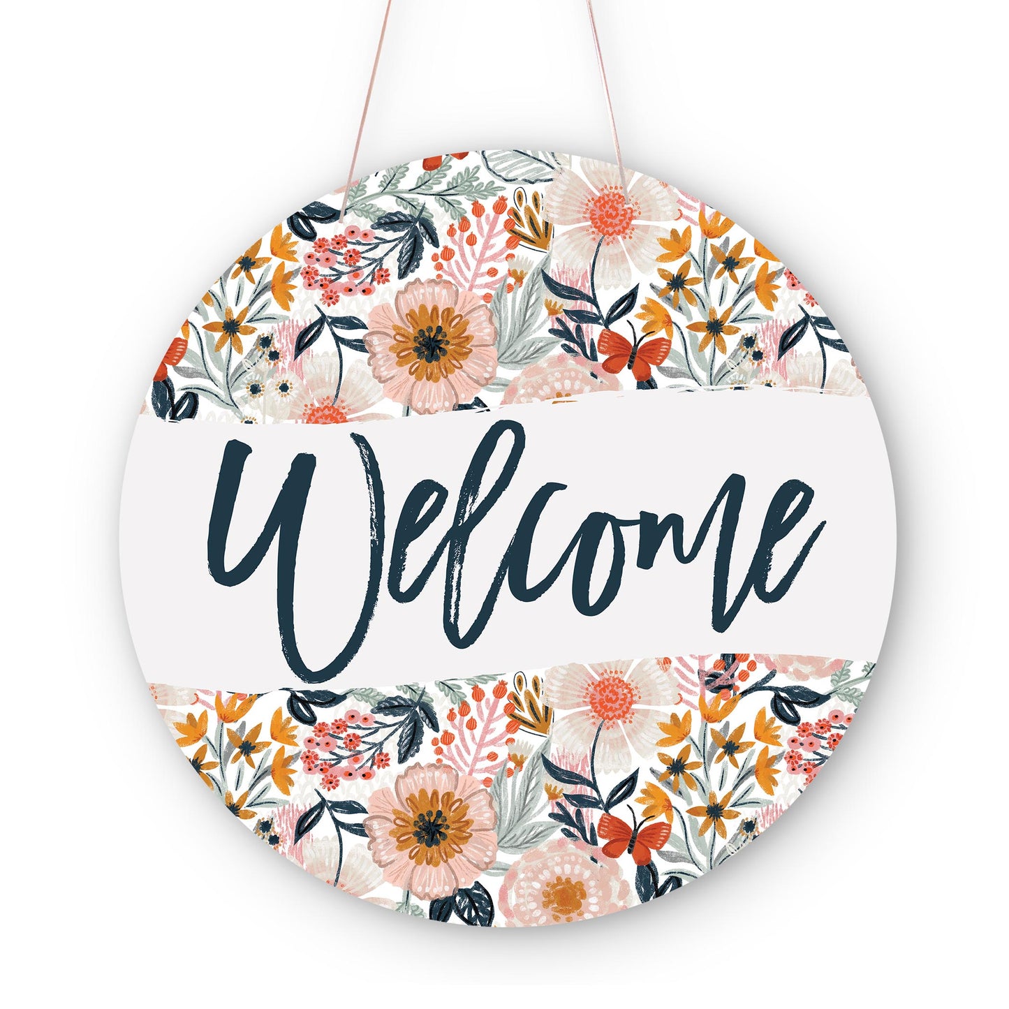 20" Door Hanger-Pretty Things Welcome