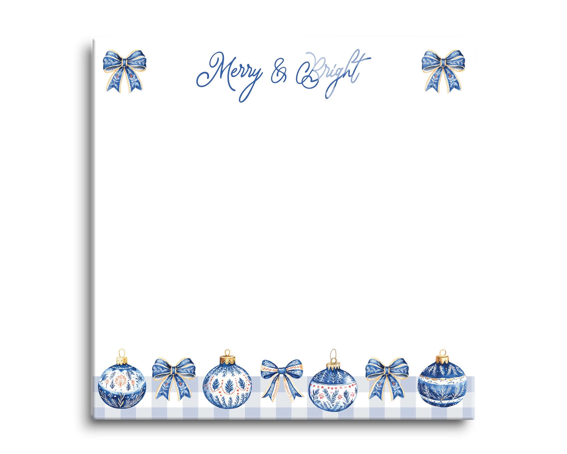8x8 Glass Dry Erase-Blue Noel - A Grand Millennial Christmas -0