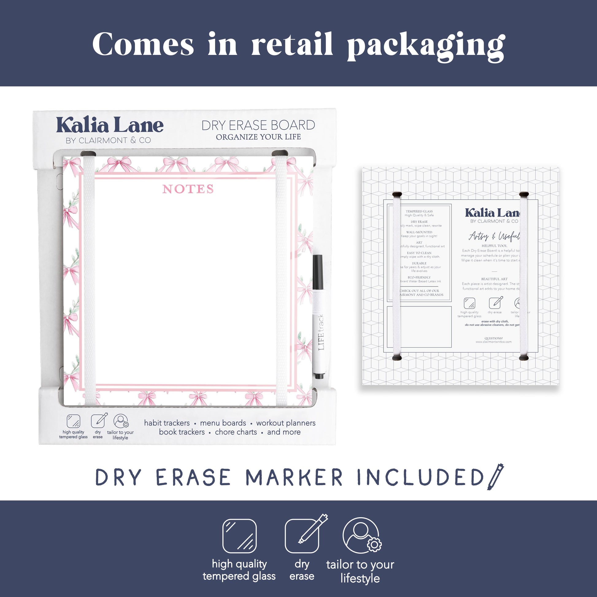 8x8 Glass Dry Erase-Blush & Baubles - A Grand Millennial Christmas -3