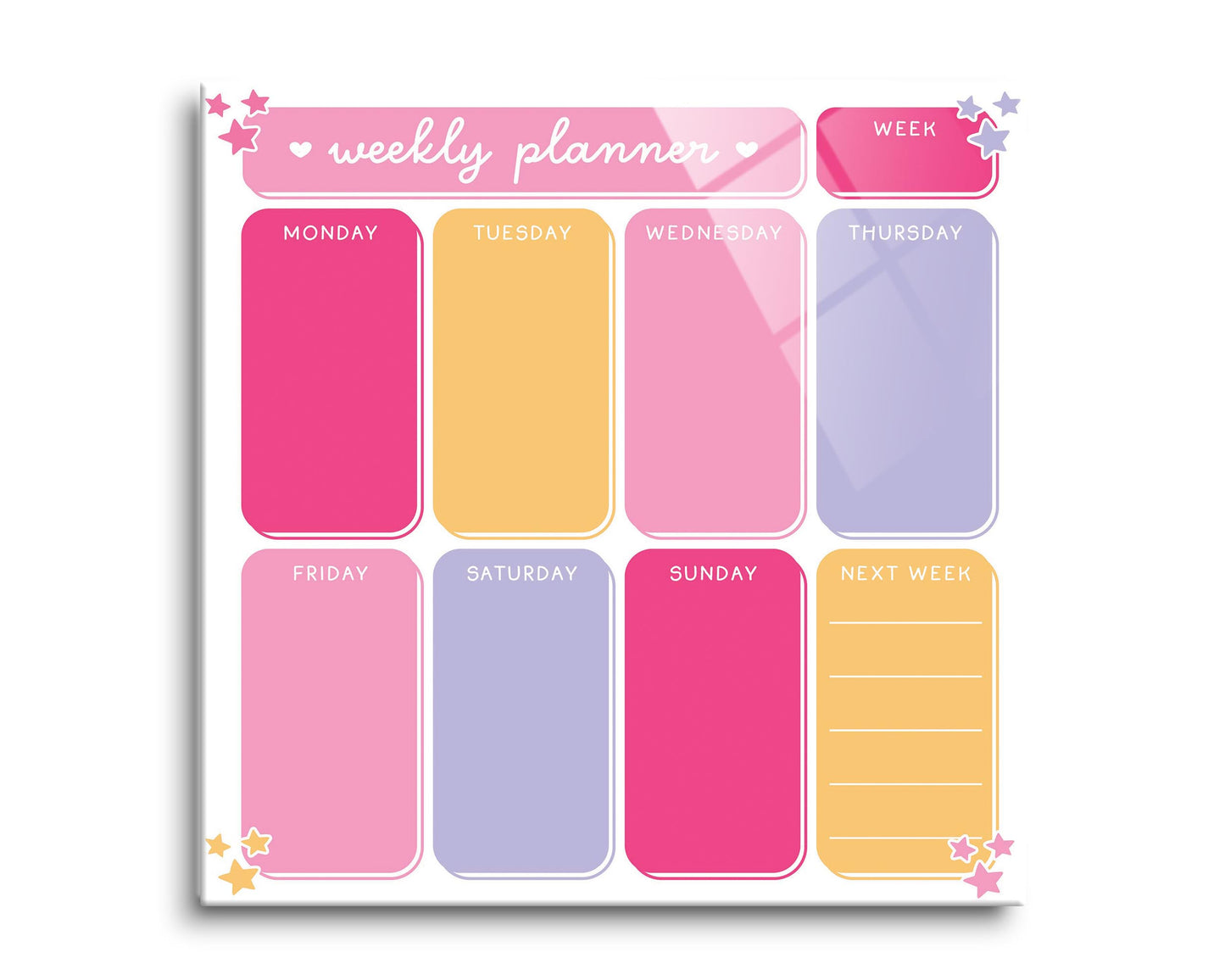 8x8 Glass Dry Erase-Classroom Coquette Weekly Planner -0