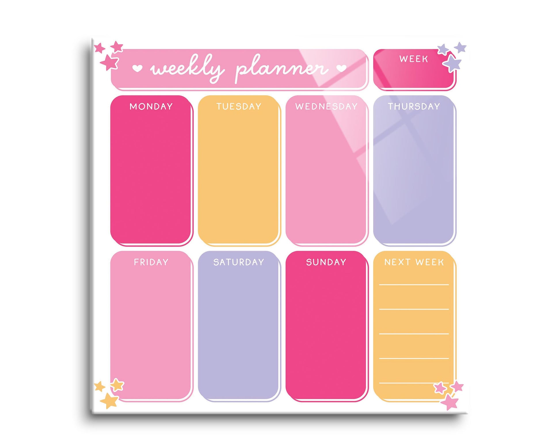 8x8 Glass Dry Erase-Classroom Coquette Weekly Planner -0