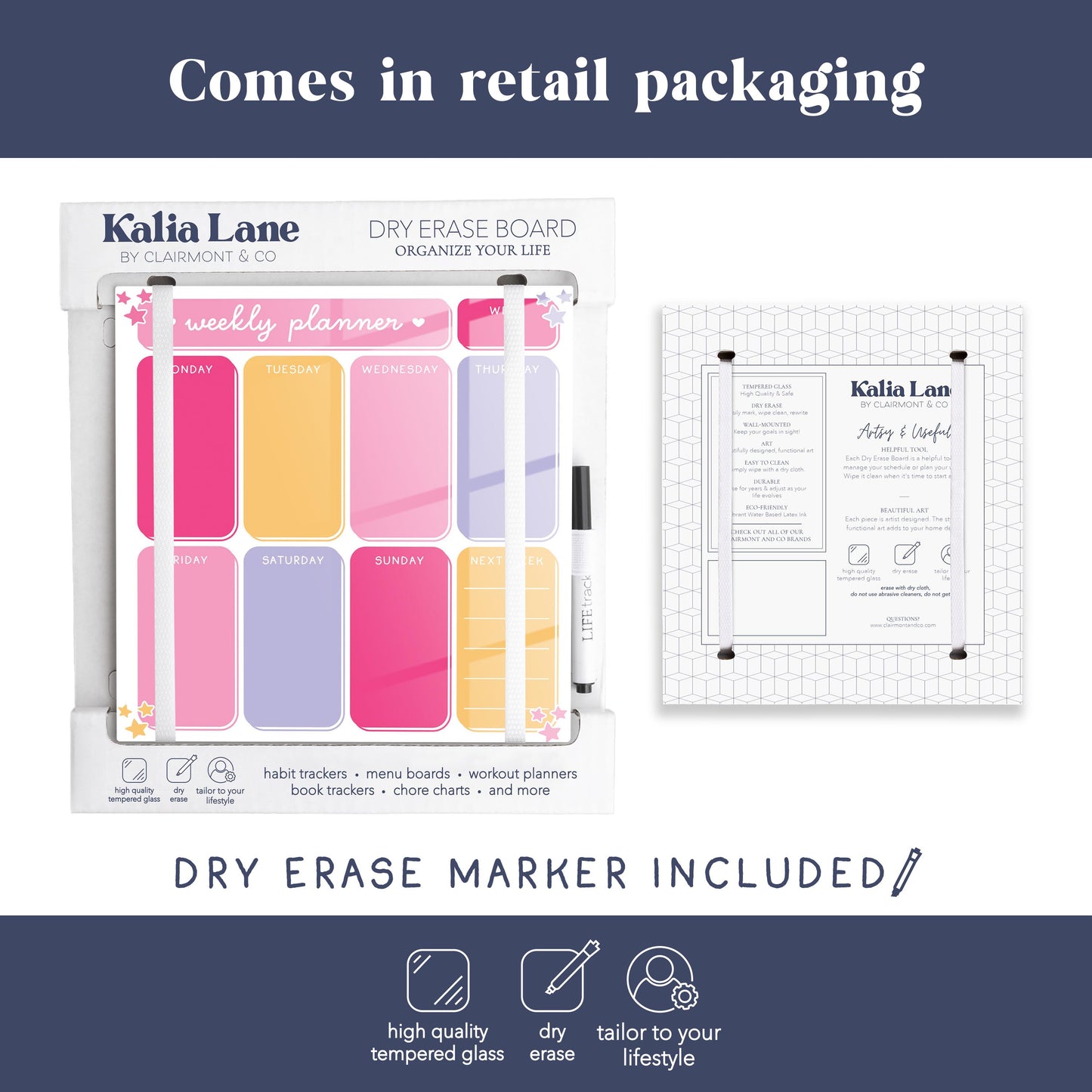 8x8 Glass Dry Erase-Classroom Coquette Weekly Planner -3