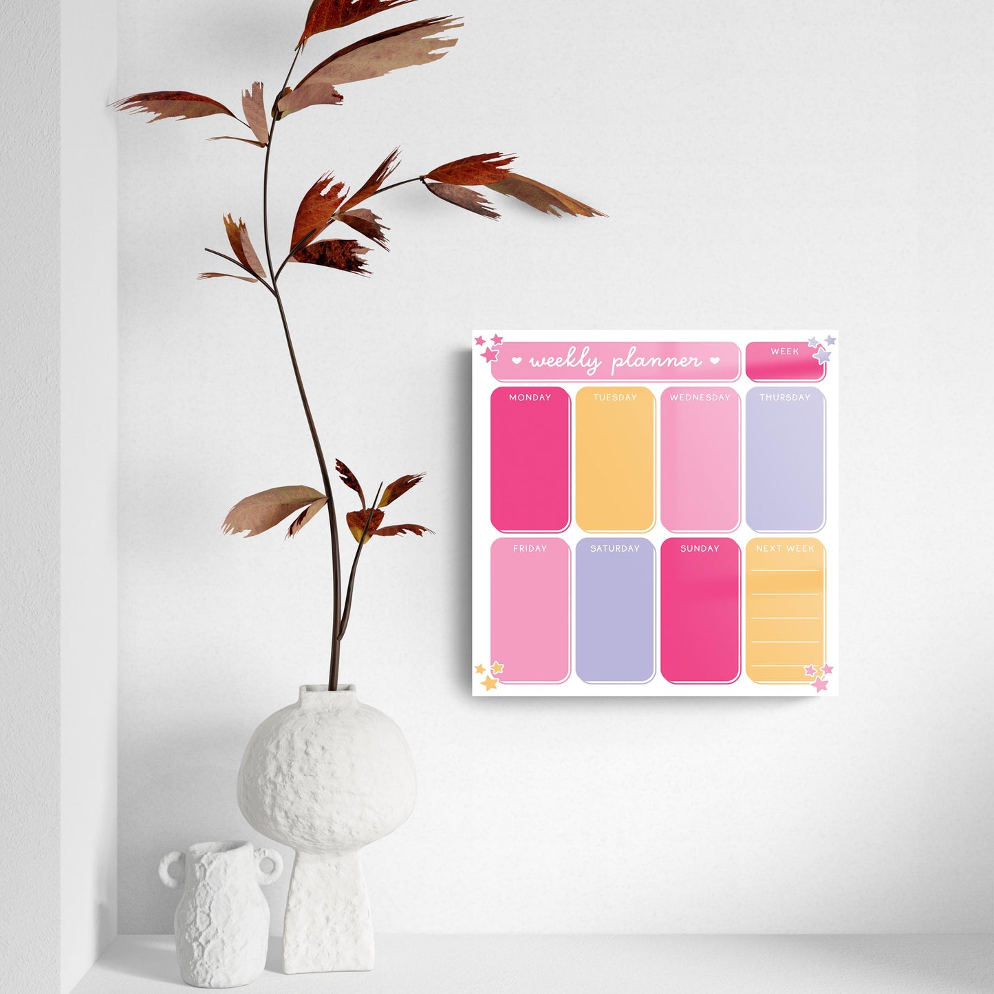 8x8 Glass Dry Erase-Classroom Coquette Weekly Planner -4
