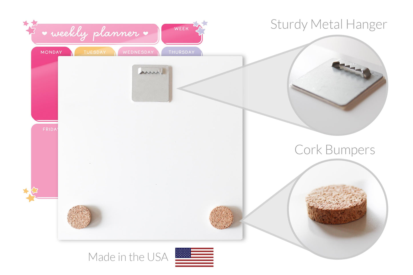 8x8 Glass Dry Erase-Classroom Coquette Weekly Planner -7