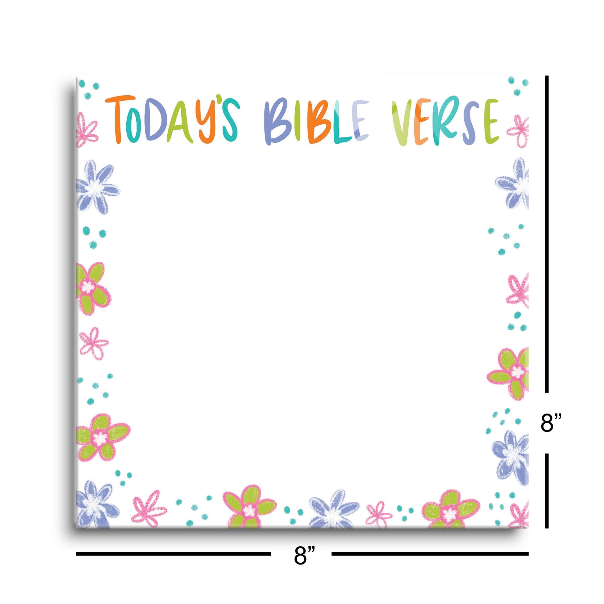 8x8 Glass Dry Erase-Today's Bible Verse -8