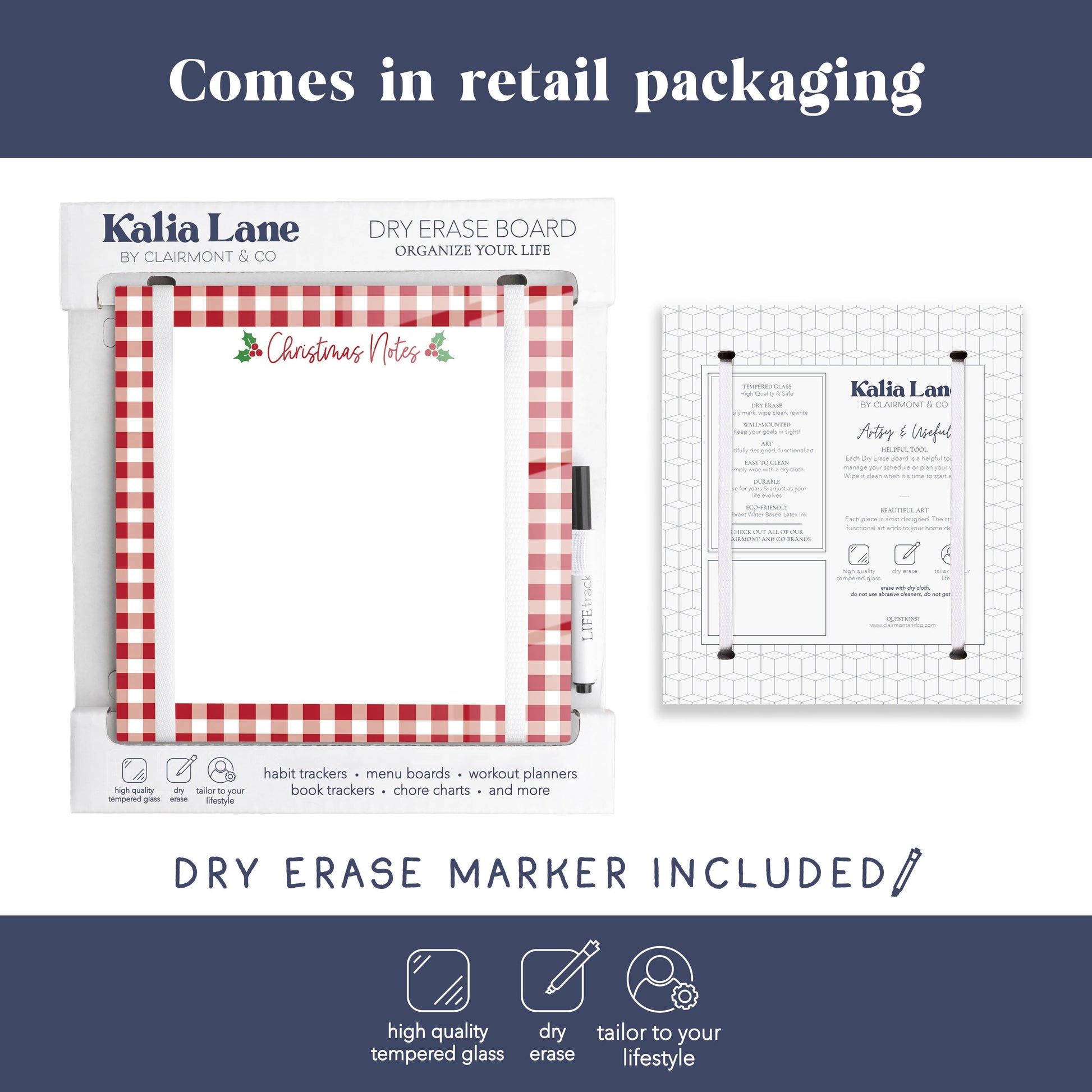 8x8 Glass Dry Erase-Western Christmas -3