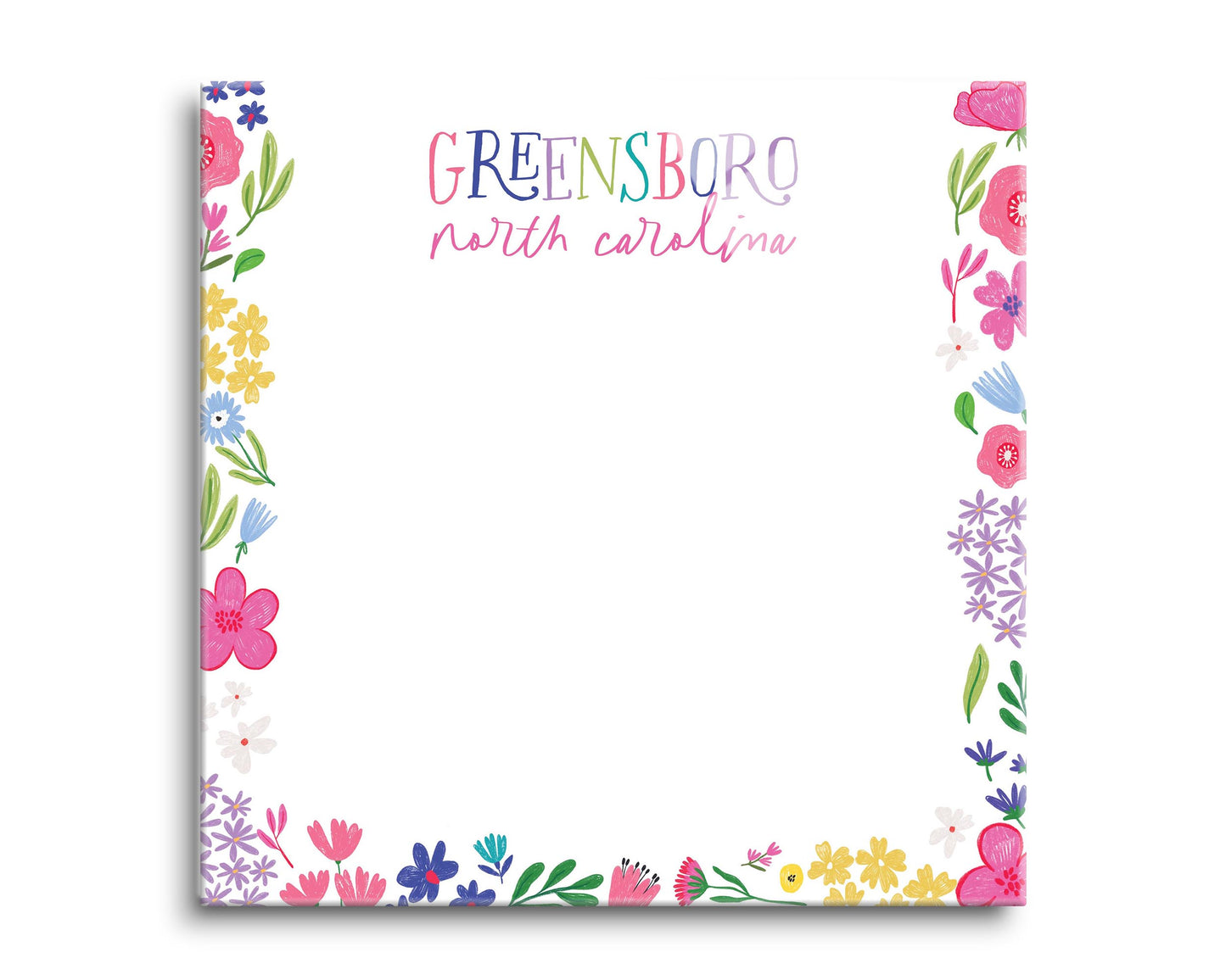 8x8 Glass Dry Erase-Flower Confetti City & State -0