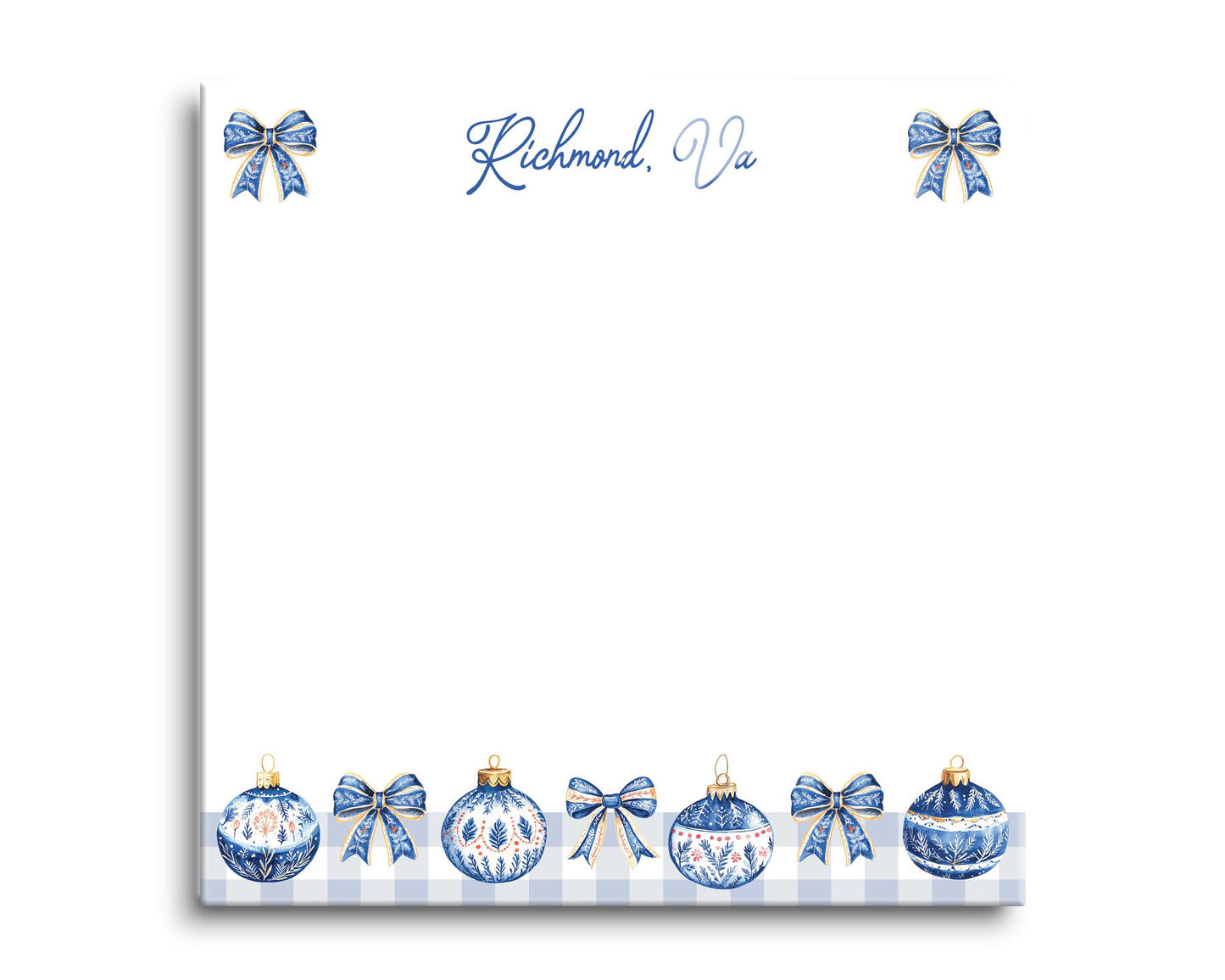 8x8 Glass Dry Erase-Love+Local Blue Noel - A Grand Millennial Christmas -0