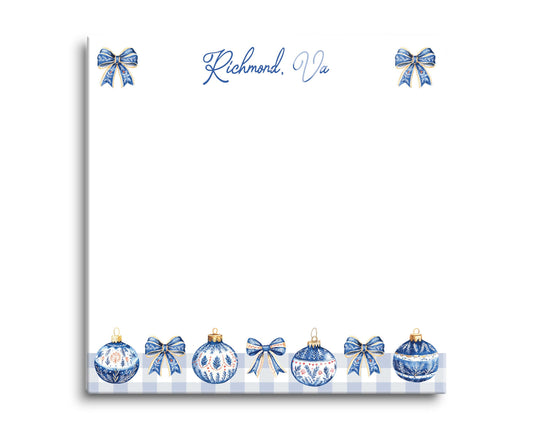 8x8 Glass Dry Erase-Love+Local Blue Noel - A Grand Millennial Christmas -0