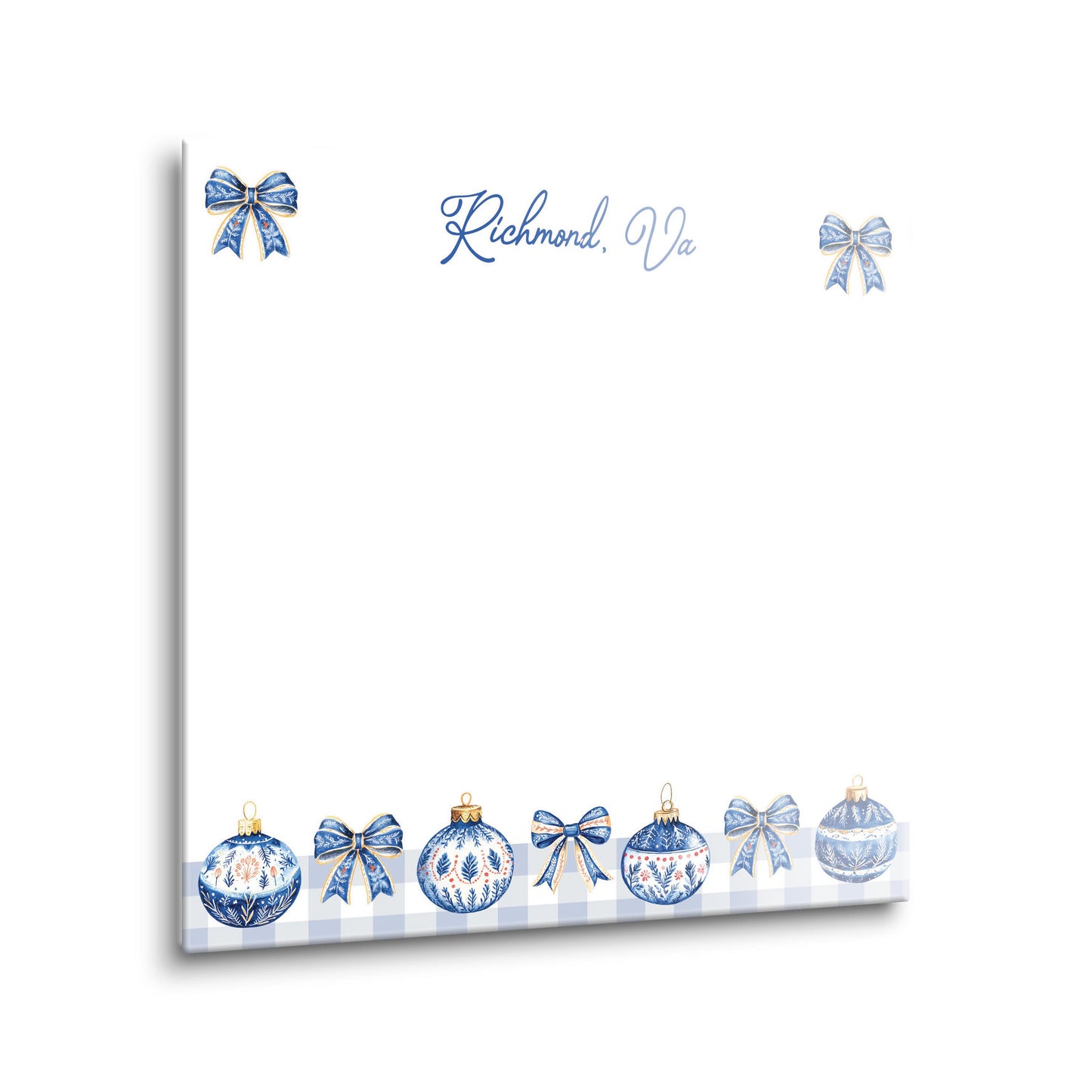 8x8 Glass Dry Erase-Love+Local Blue Noel - A Grand Millennial Christmas -1