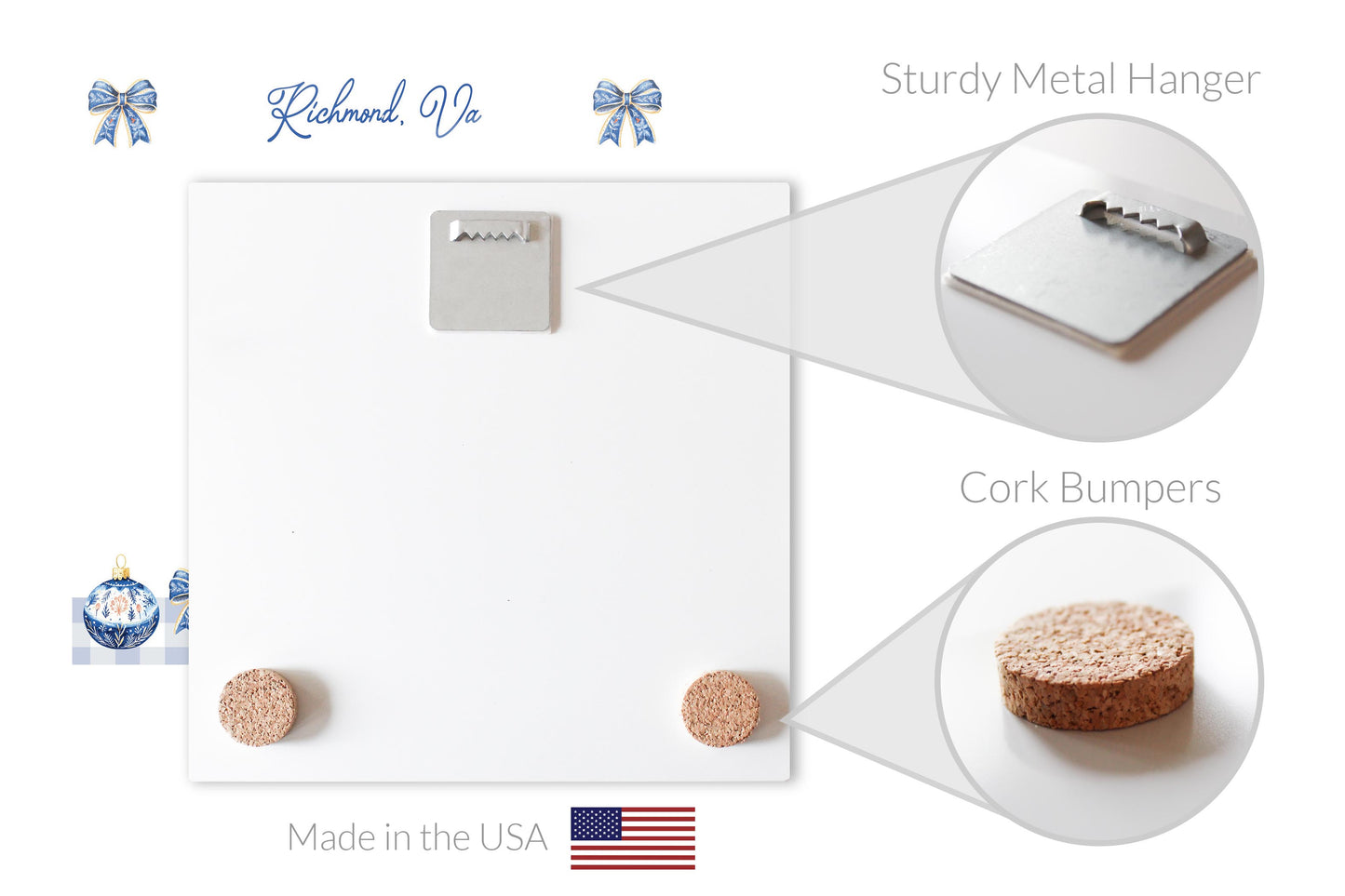 8x8 Glass Dry Erase-Love+Local Blue Noel - A Grand Millennial Christmas -4