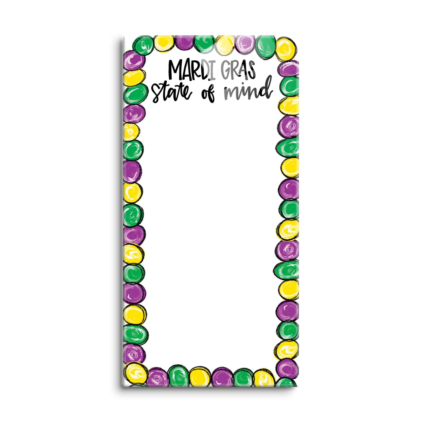 8x16 Glass Dry Erase-Mardi Gras State Of Mind